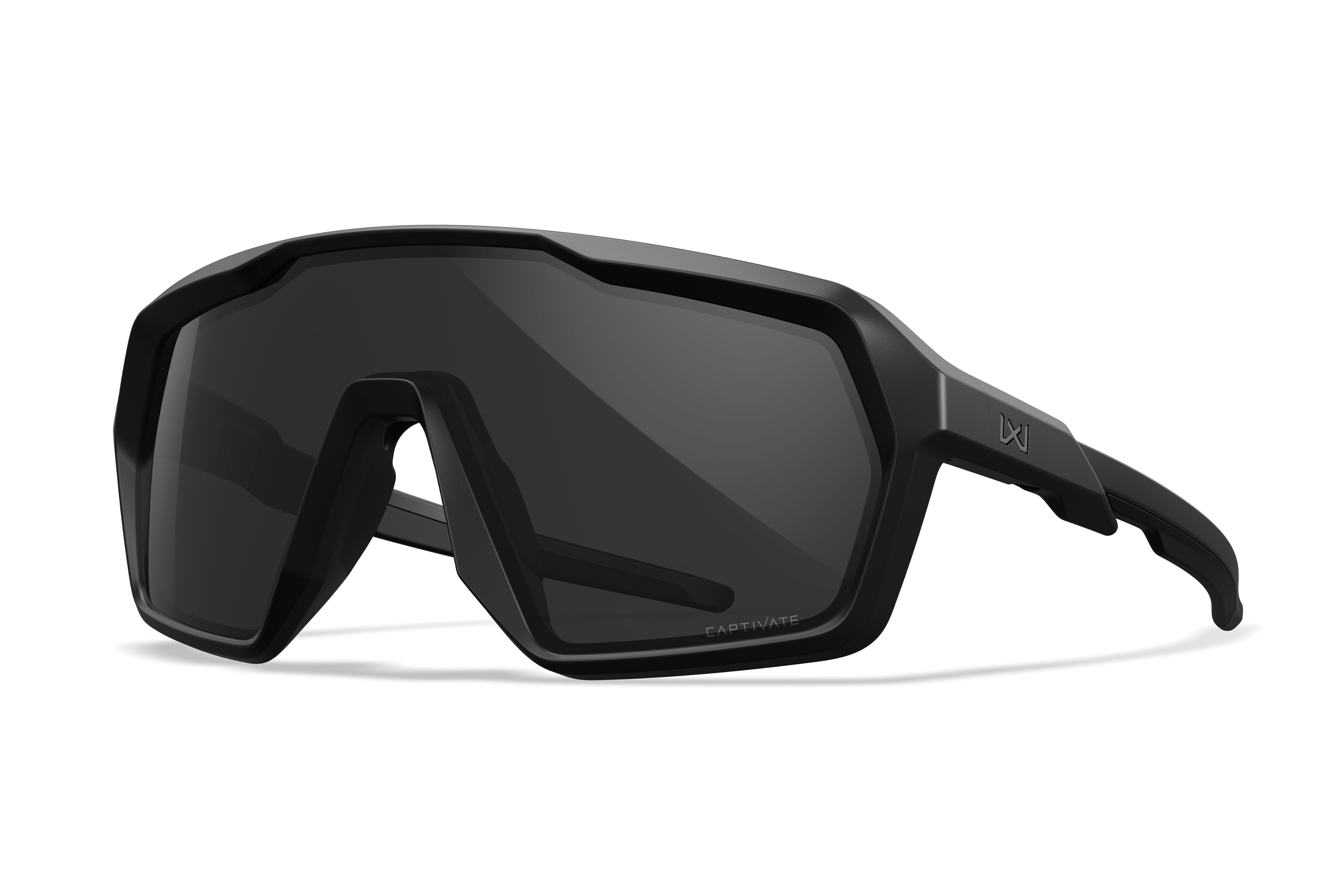 WX Citadel Sunglasses - CAPTIVATE™ Grey Clear Lenses Black Frame