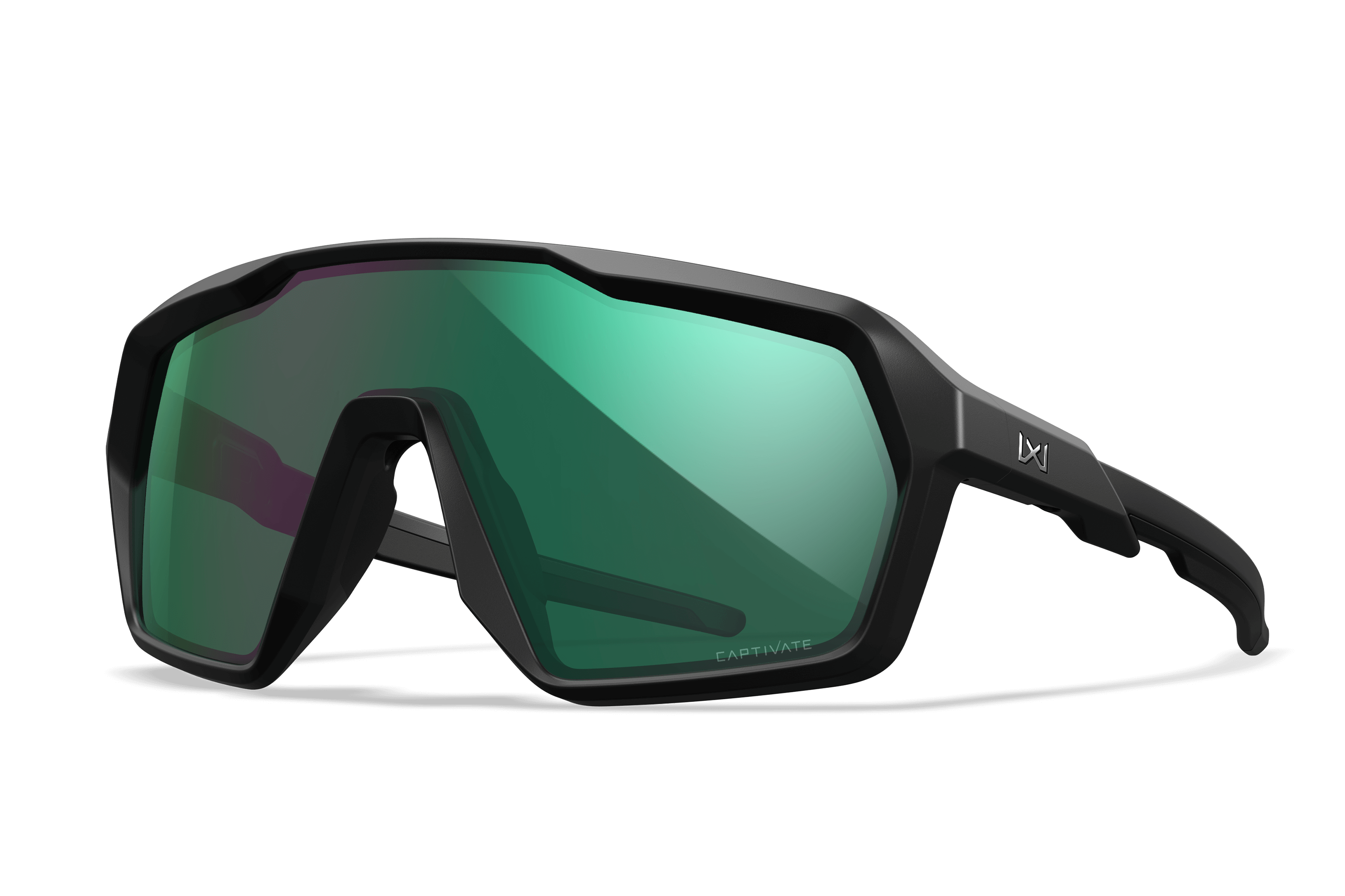 WX Citadel Sunglasses - CAPTIVATE™ Green Mirror Lenses Matte Black WX Citadel Sunglasses - CAPTIVATE™ Green Mirror Lenses Matte Black