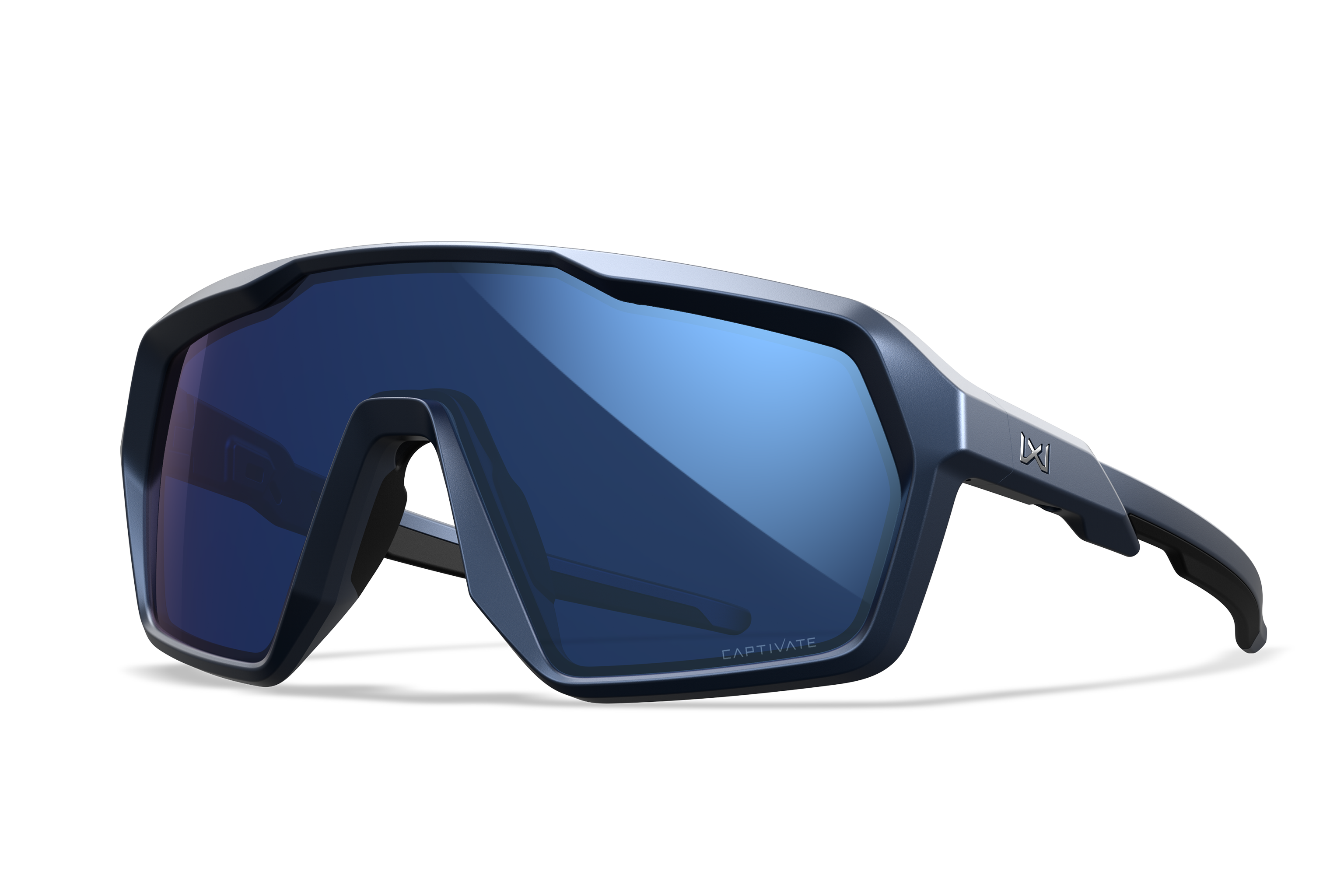 WX Citadel Sunglasses - CAPTIVATE™ Blue Mirror Lenses Matte