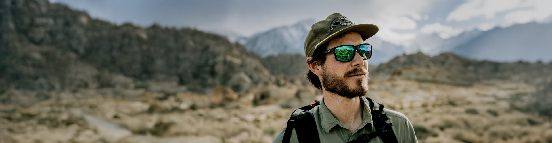Man hiking wearing the Wiley X WX Sierra sunglasses