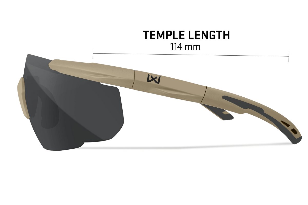 Saber Advanced 308T Temple length measurement