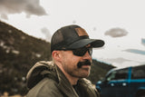 Man wearing the WX Jakl with black lenses