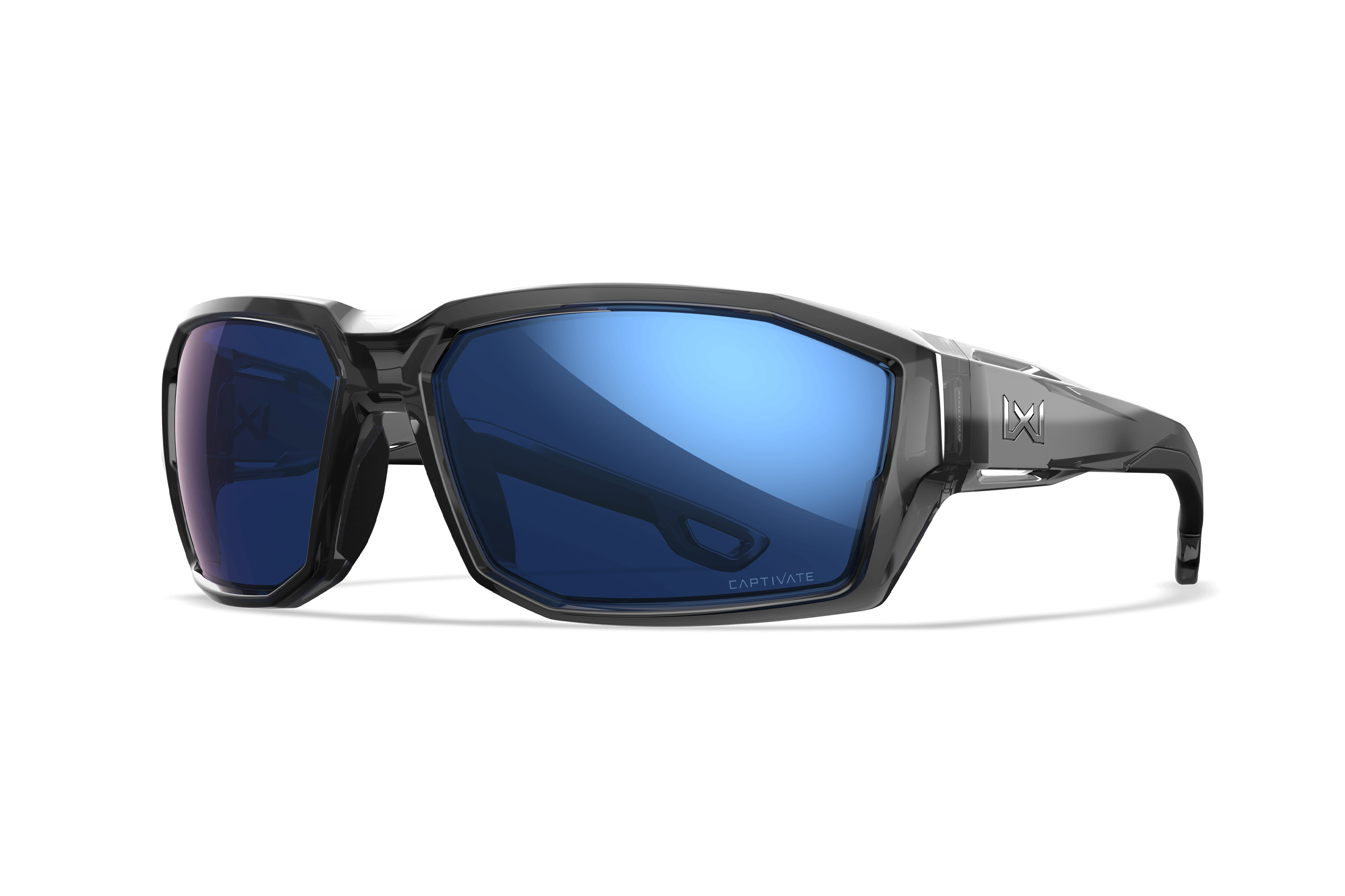 WX Alpine Sunglasses - Blue Lenses Crystal Grey Frame | Wiley X