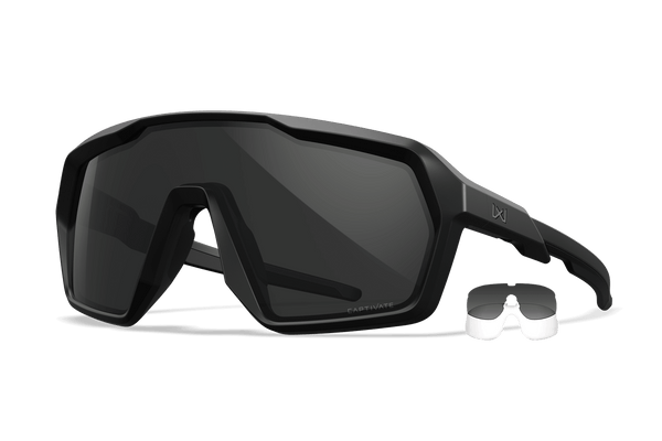 WX Citadel Sunglasses - CAPTIVATE™ Grey Clear Lenses Black Frame