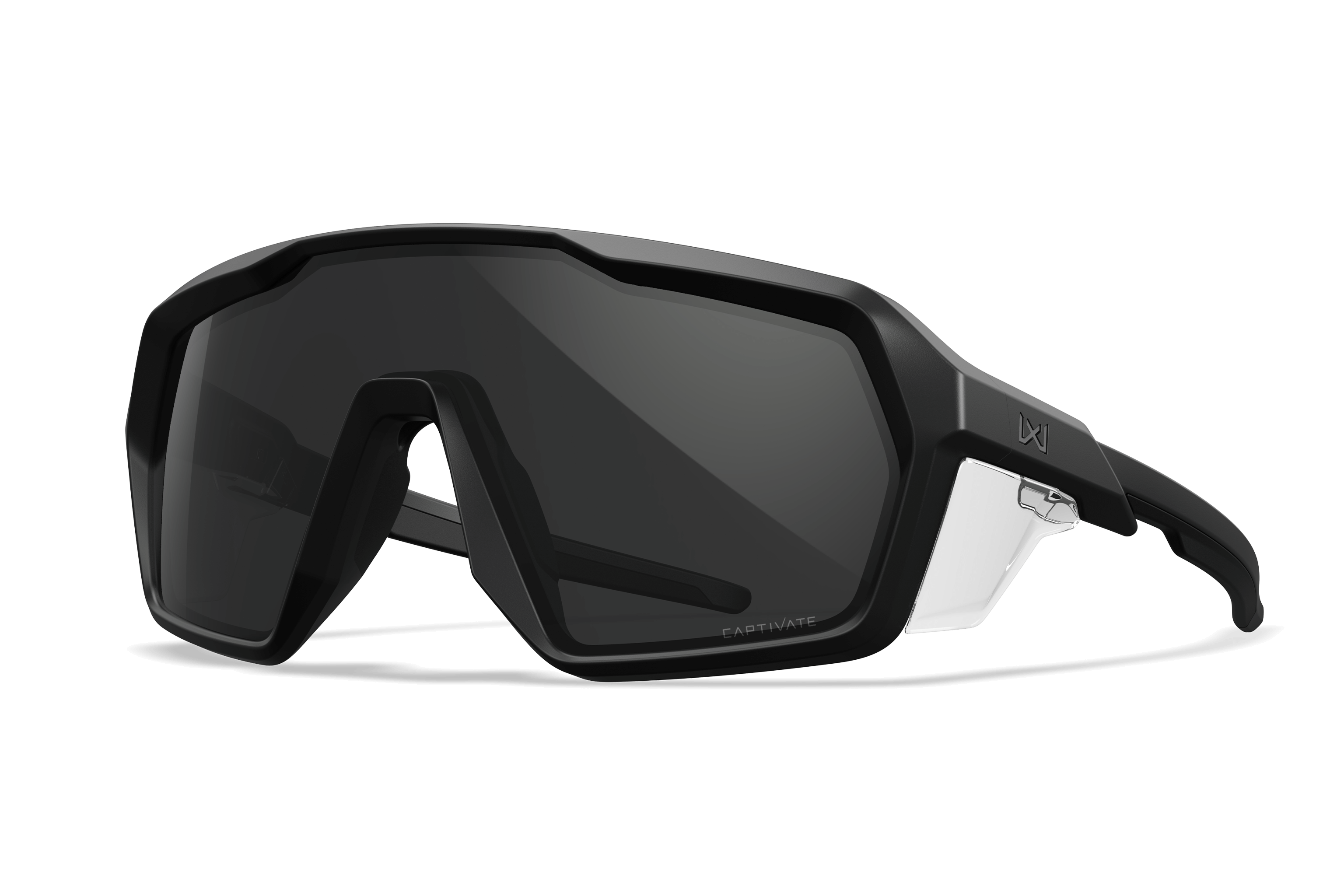 WX Citadel Sunglasses - CAPTIVATE™ Grey Clear Lenses Black Frame