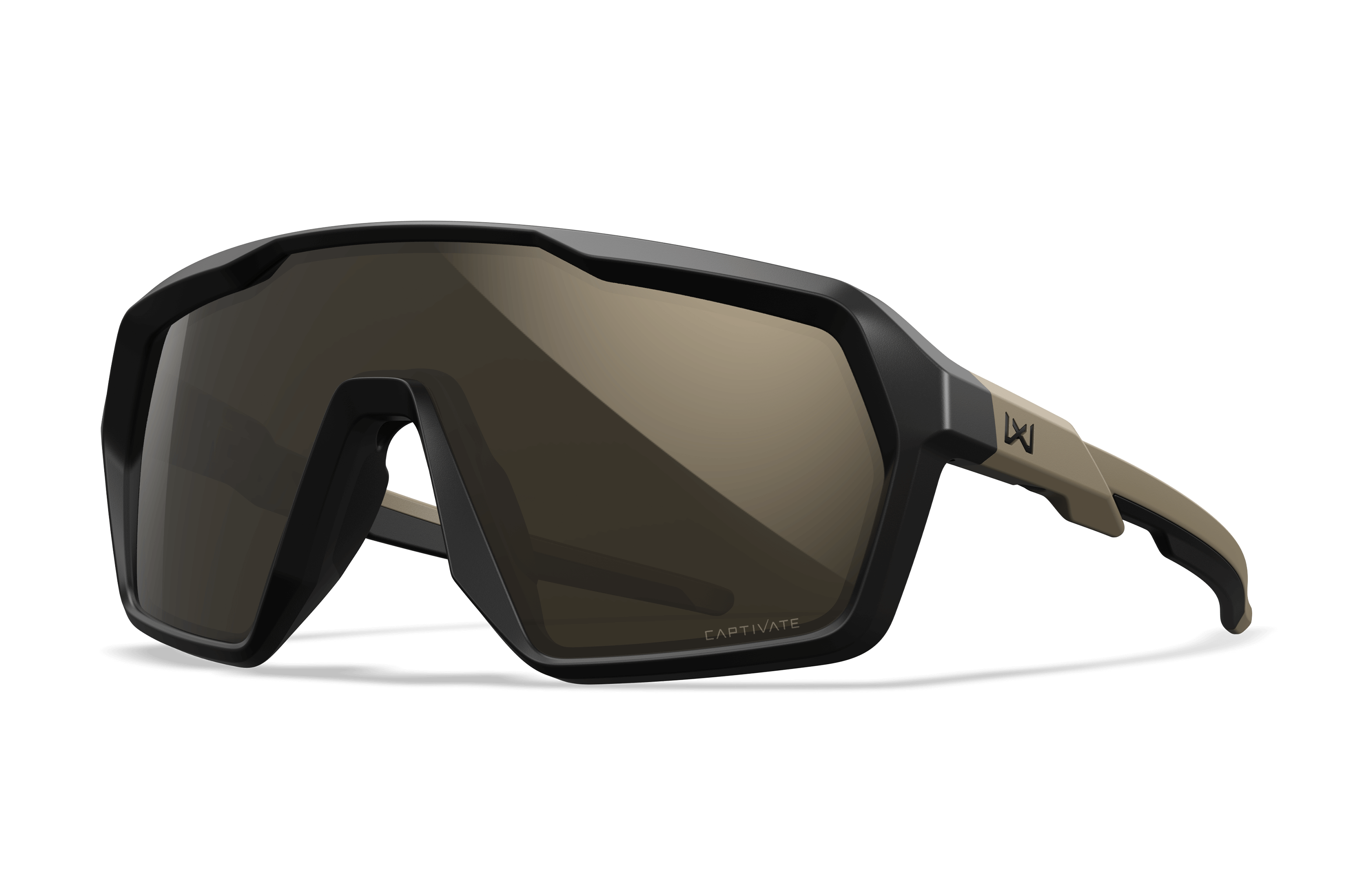 WX Citadel Sunglasses - CAPTIVATE™ Tungsten Mirror Lenses Black