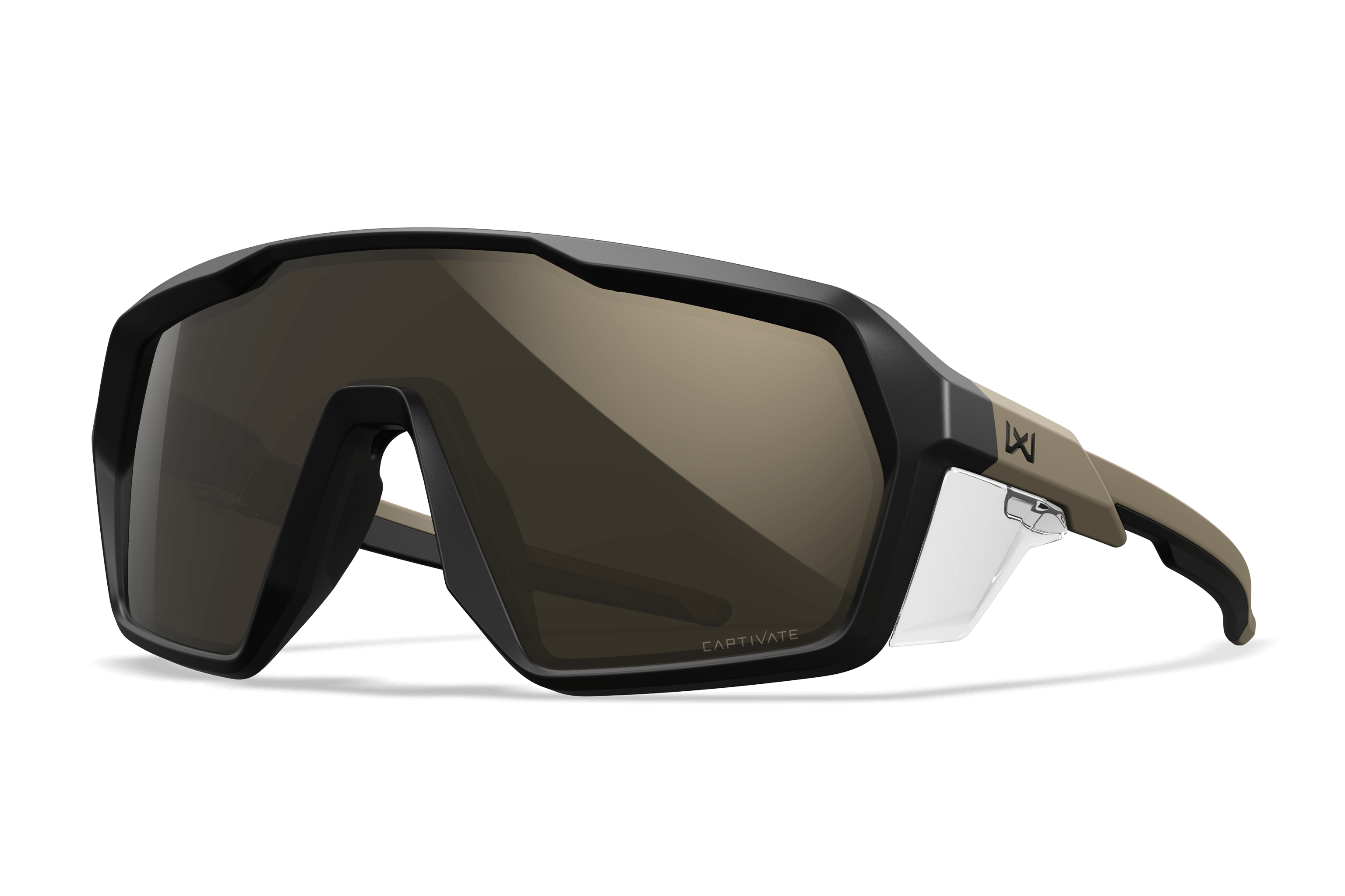 WX Citadel Sunglasses - CAPTIVATE™ Tungsten Mirror Lenses Black