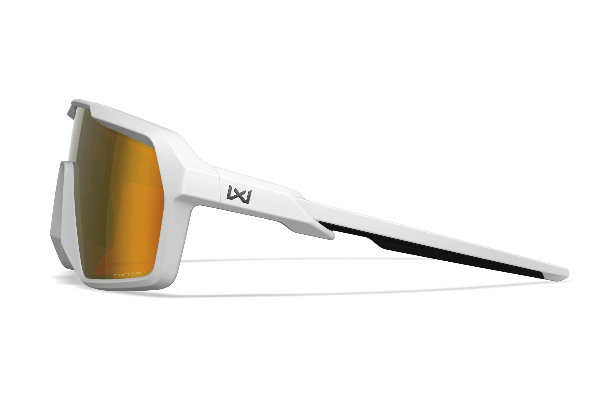 WX Citadel Sunglasses - CAPTIVATE™ Red Mirror Lenses White Frame