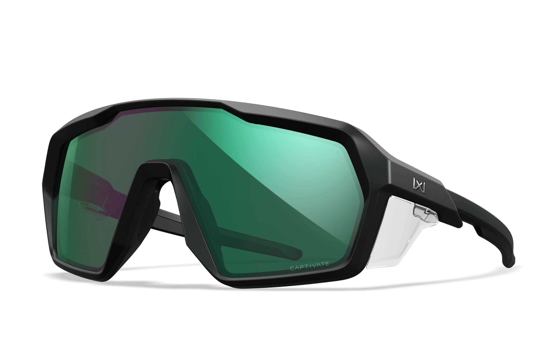 WX Citadel Sunglasses - CAPTIVATE™ Green Mirror Lenses Matte Black WX Citadel Sunglasses - CAPTIVATE™ Green Mirror Lenses Matte Black