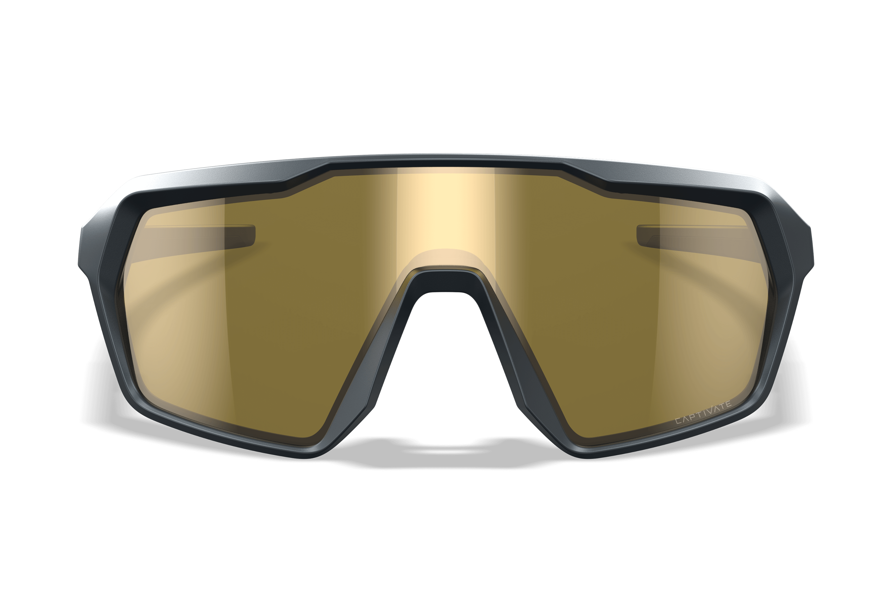 WX Citadel Sunglasses - CAPTIVATE™ Gold Mirror Lenses Grey Frame