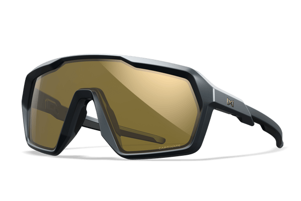 WX Citadel Sunglasses - CAPTIVATE™ Gold Mirror Lenses Grey Frame