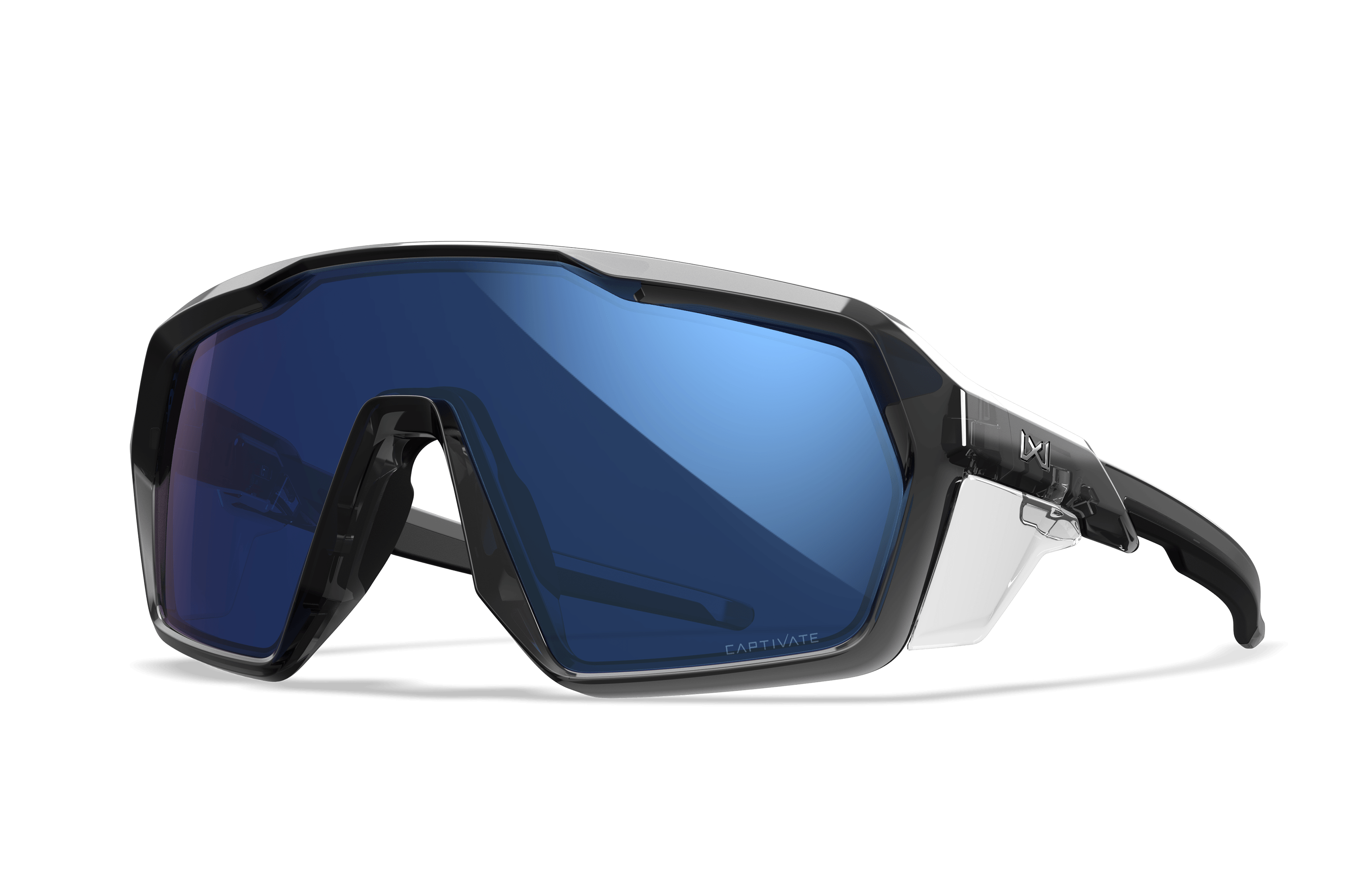WX Citadel Sunglasses - CAPTIVATE™ Blue Mirror Lenses Gloss