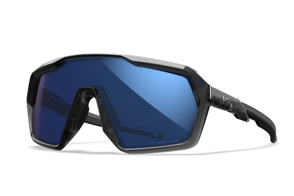 WX Citadel Sunglasses - CAPTIVATE™ Blue Mirror Lenses Gloss