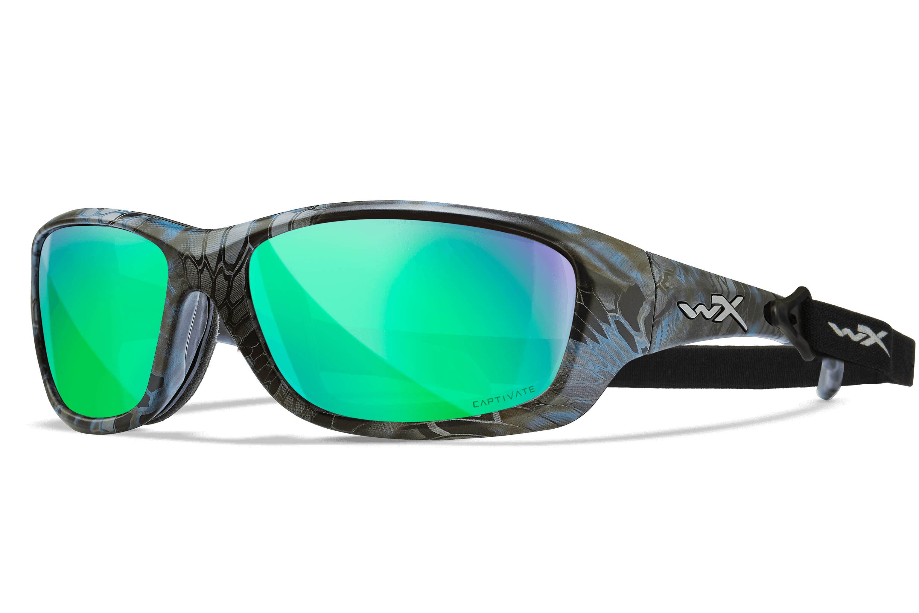 WX Gravity Sunglasses - CAPTIVATE™ Polarized Green Mirror Lenses