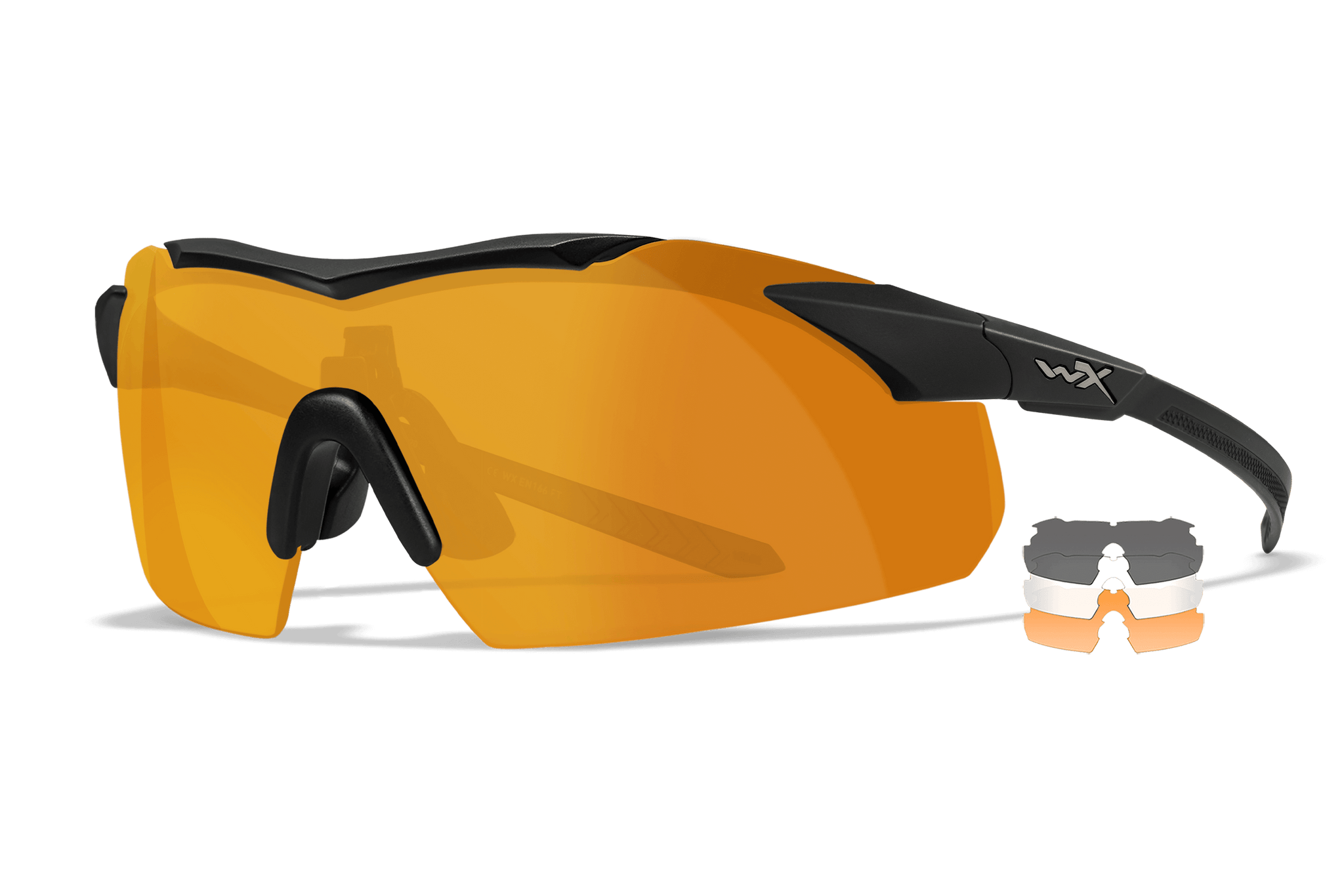 WX Vapor Sunglasses - Matte Black Temples Grey/Clear/Rust Lenses WX Vapor Sunglasses - Matte Black Temples Grey/Clear/Rust Lenses