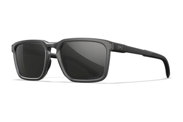 WX Zulu Sunglasses CAPTIVATE™ Polarized Black Mirror Lenses Matte