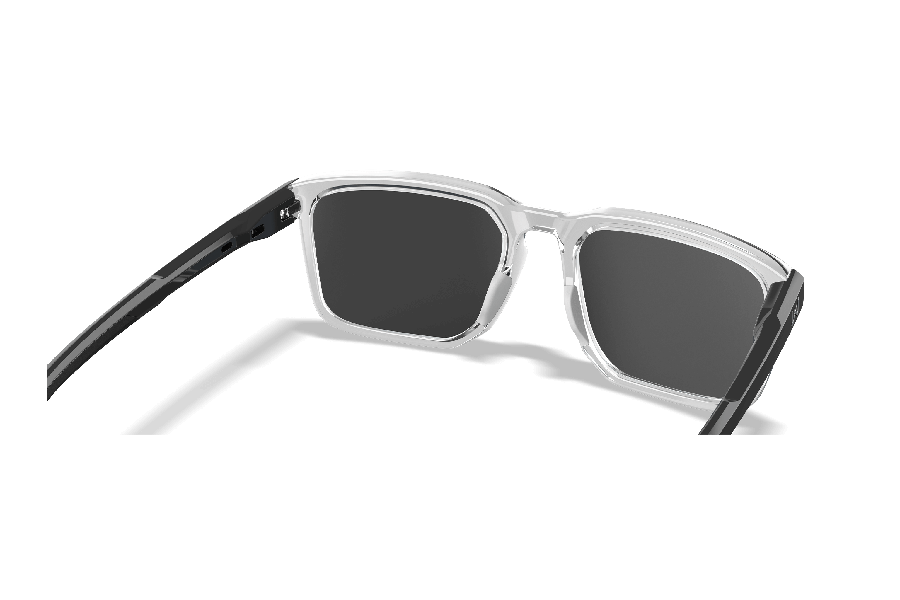 WX Zulu Sunglasses CAPTIVATE™ Polarized Blue Mirror Lenses Clear Frame