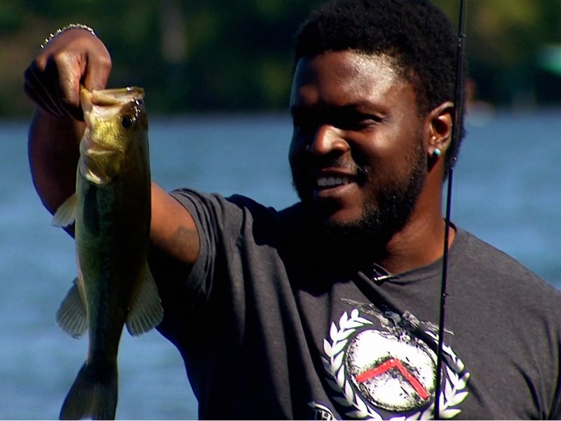Attendee at Operation Heroes fishing event