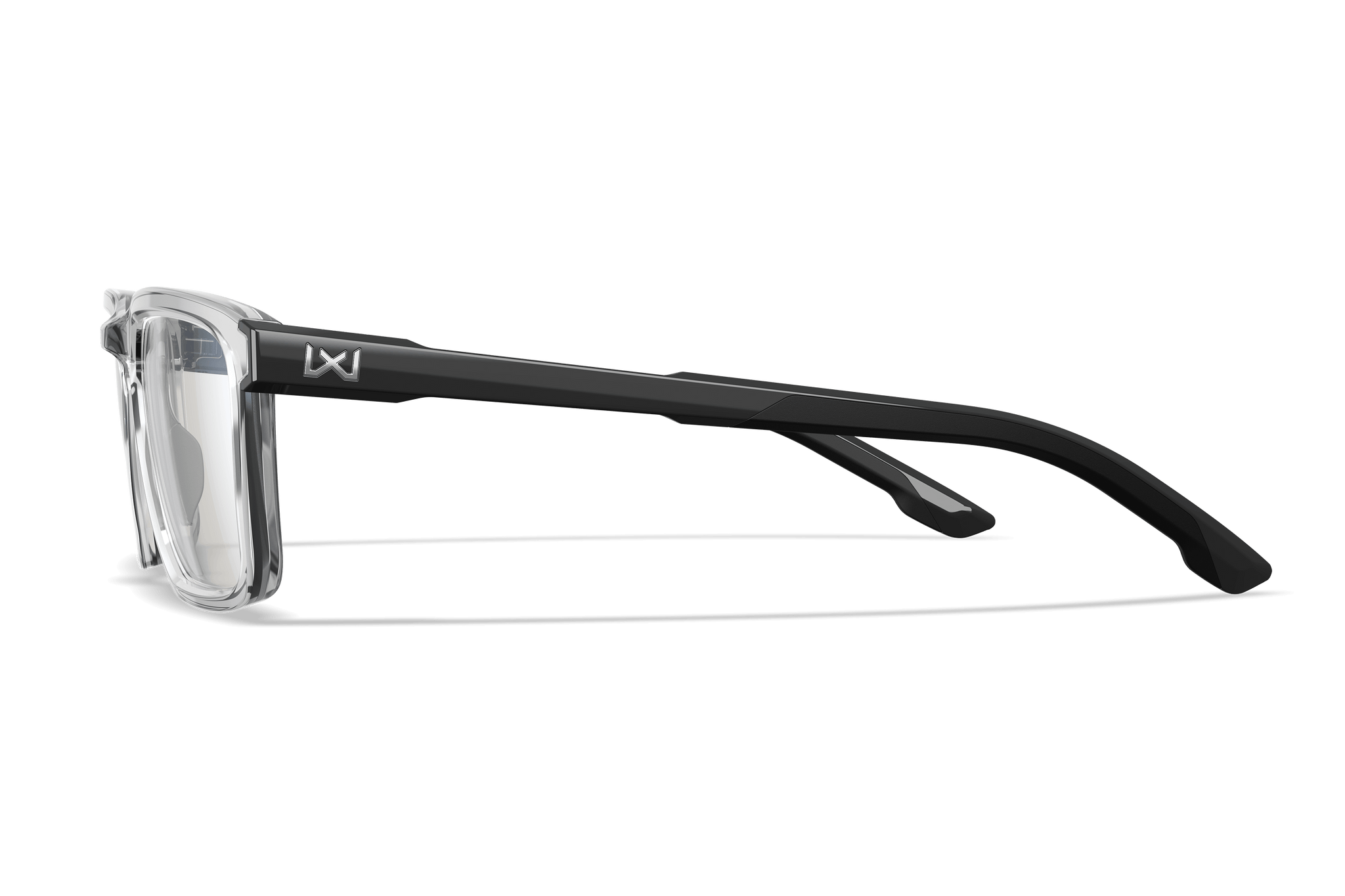 WX Zulu - Gloss Crystal Clear with Gloss Black Temples | Wiley X
