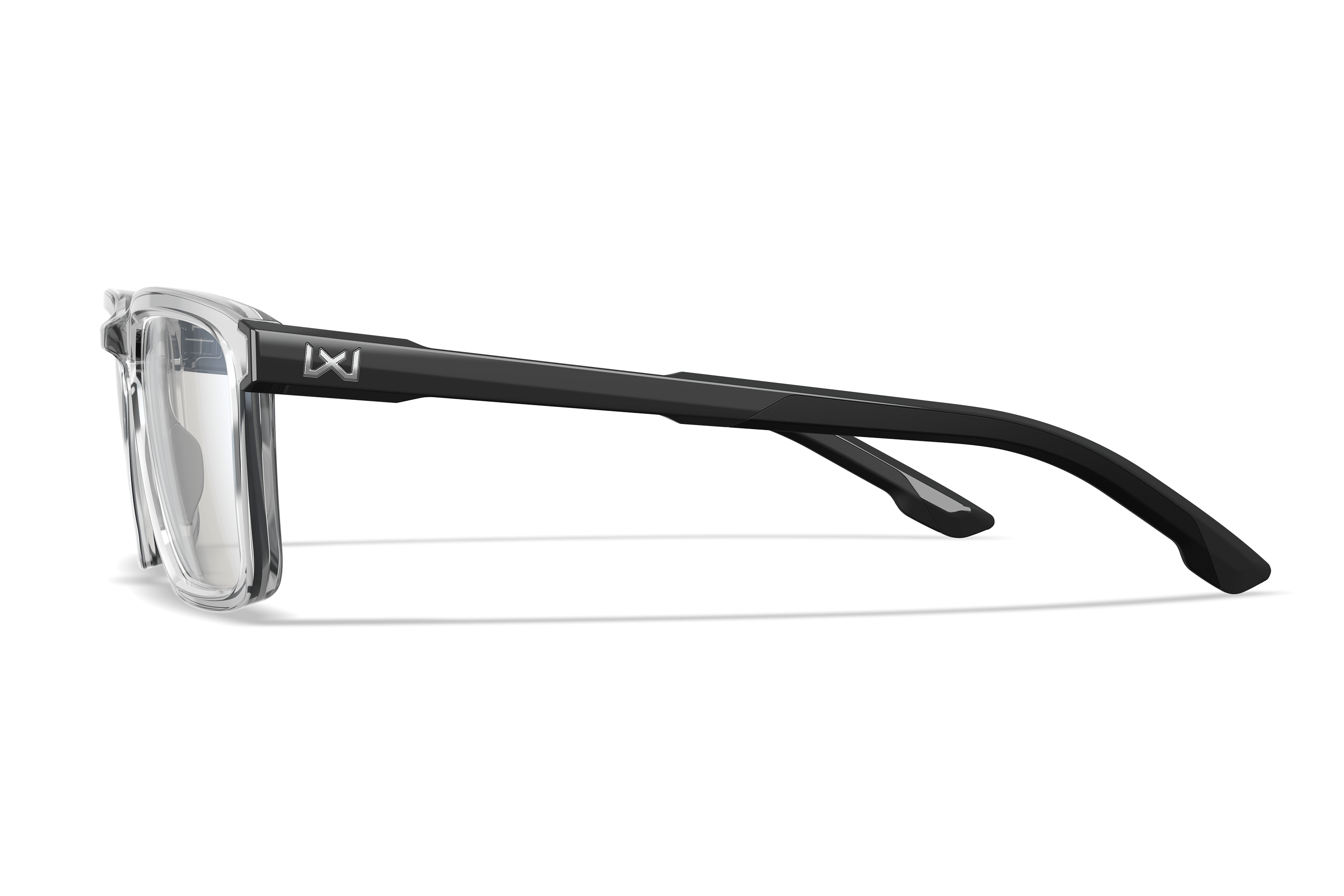 WX Zulu - Gloss Crystal Clear with Gloss Black Temples | Wiley X