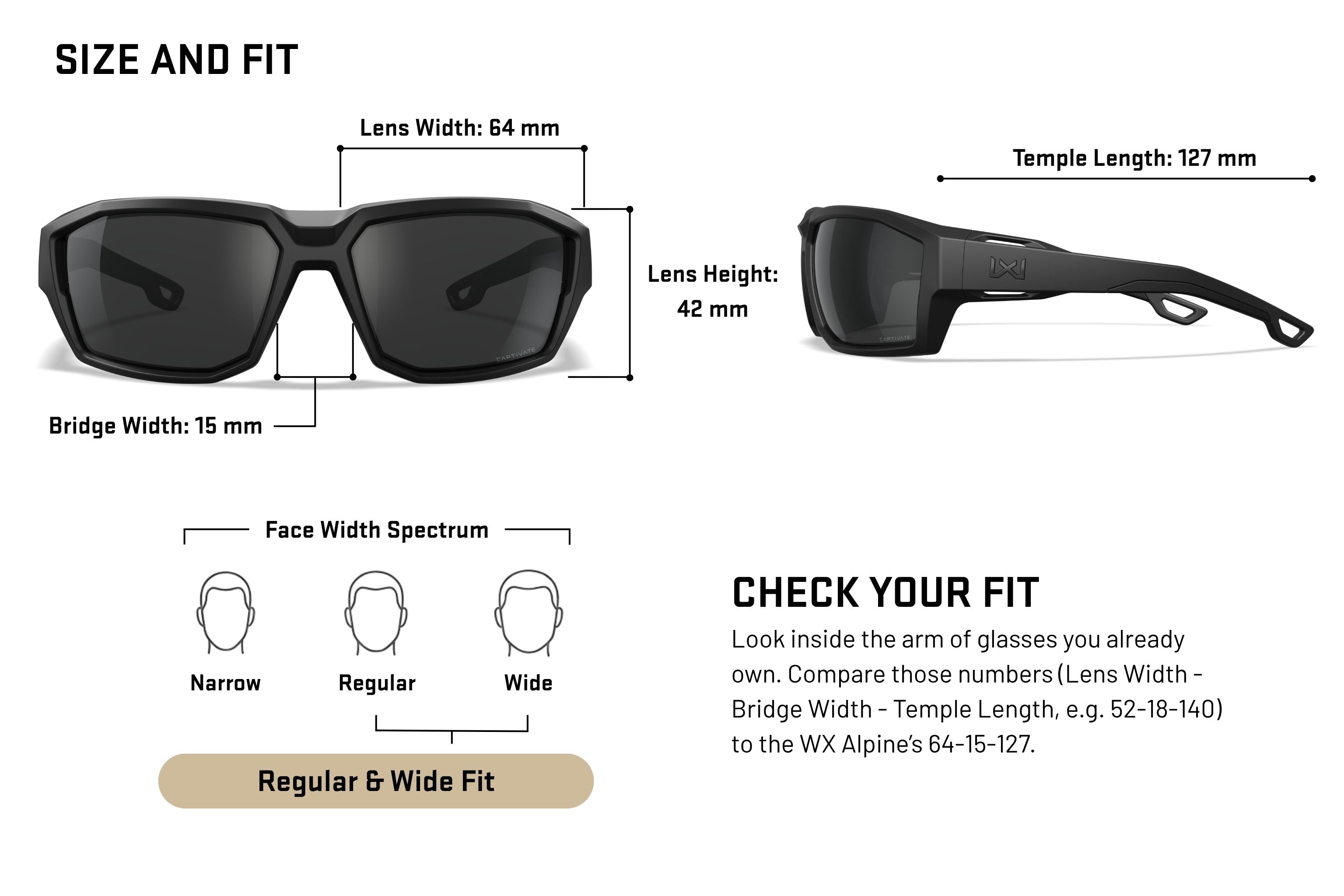 WX Alpine Sunglasses - Blue Lenses Crystal Grey Frame | Wiley X