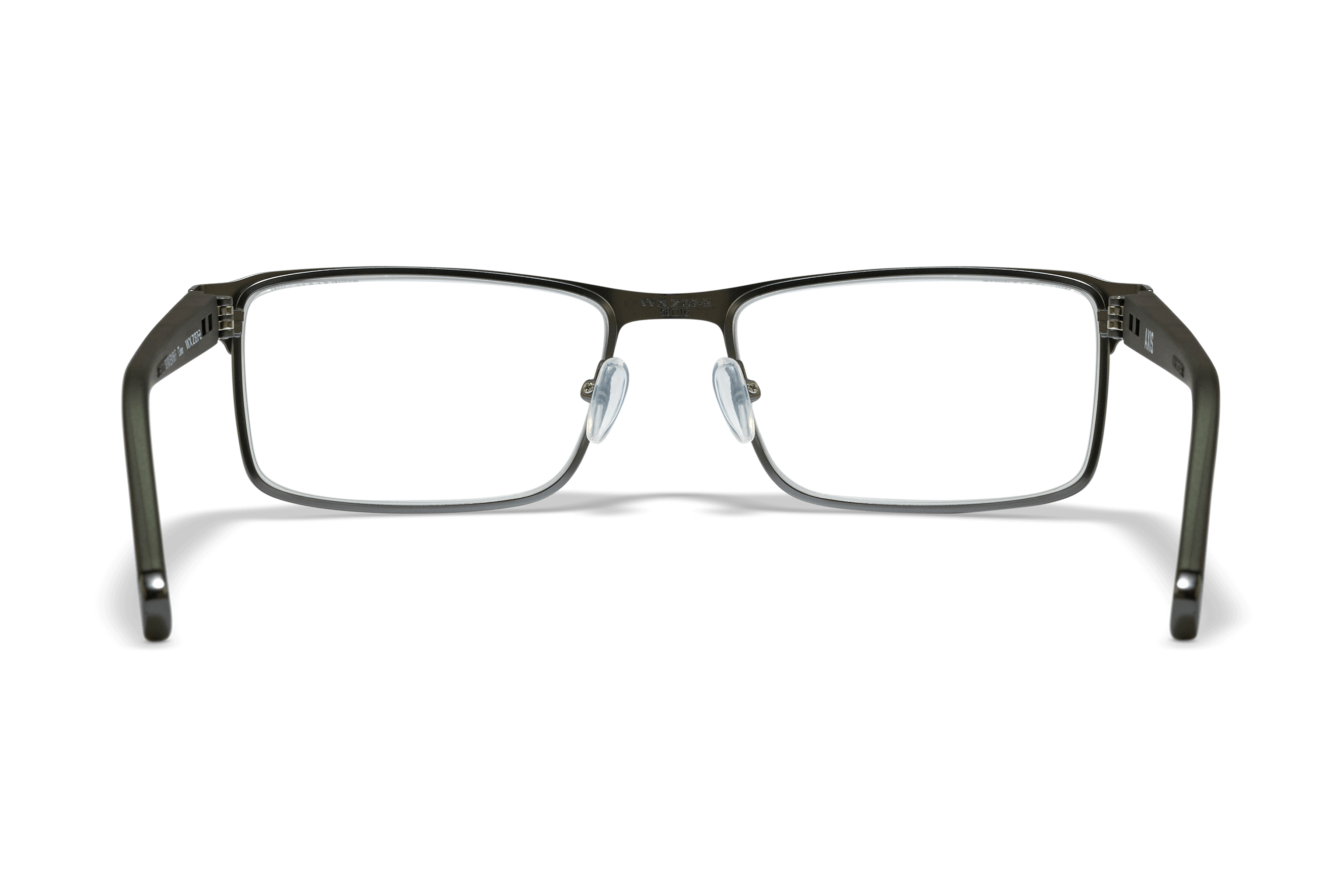 WX Axis Eyeglasses - Dark Gunmetal Frame with Green Temples | Wiley X