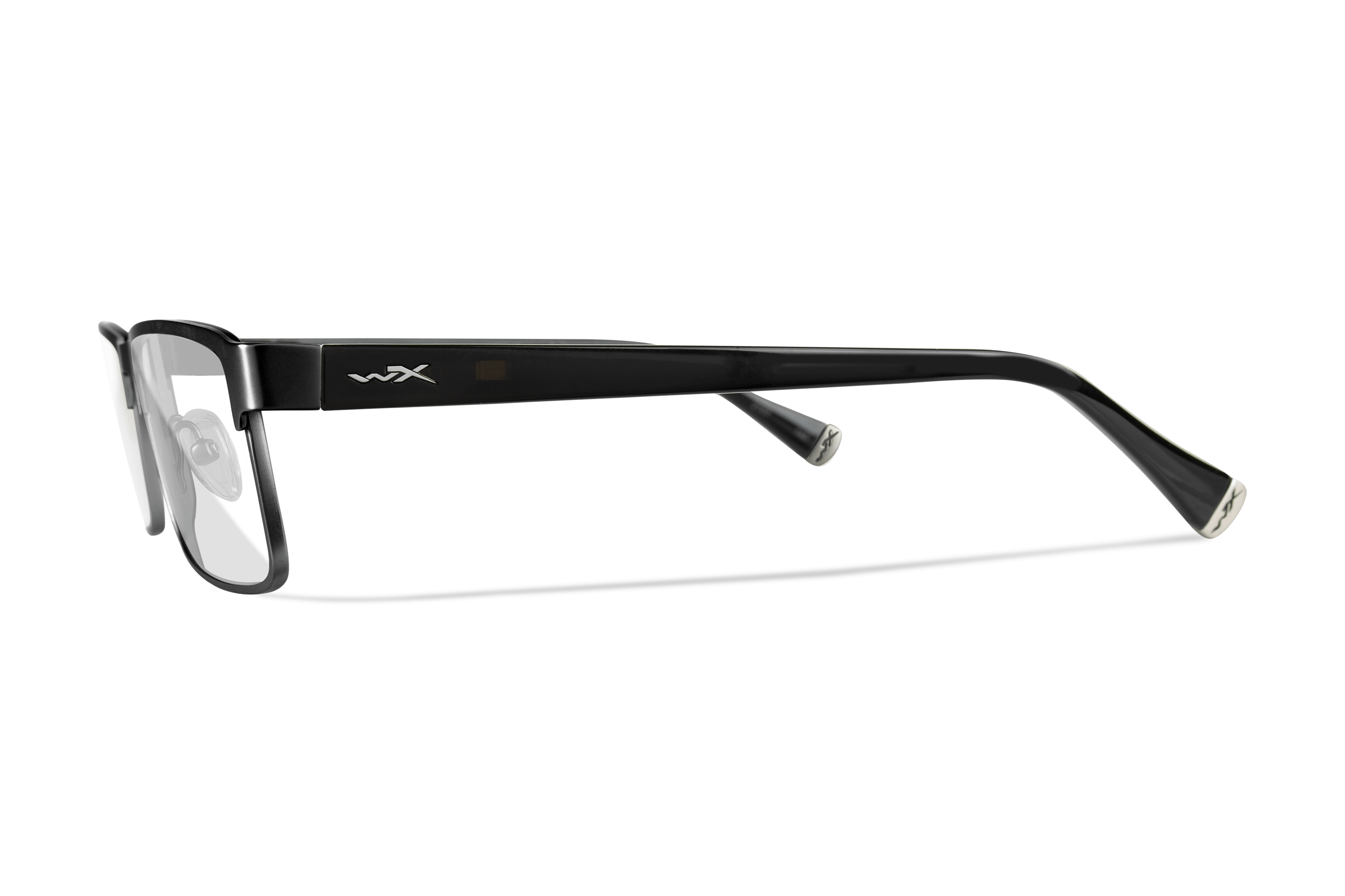 WX Axis Eyeglasses - Dark Gunmetal Frame with Green Temples