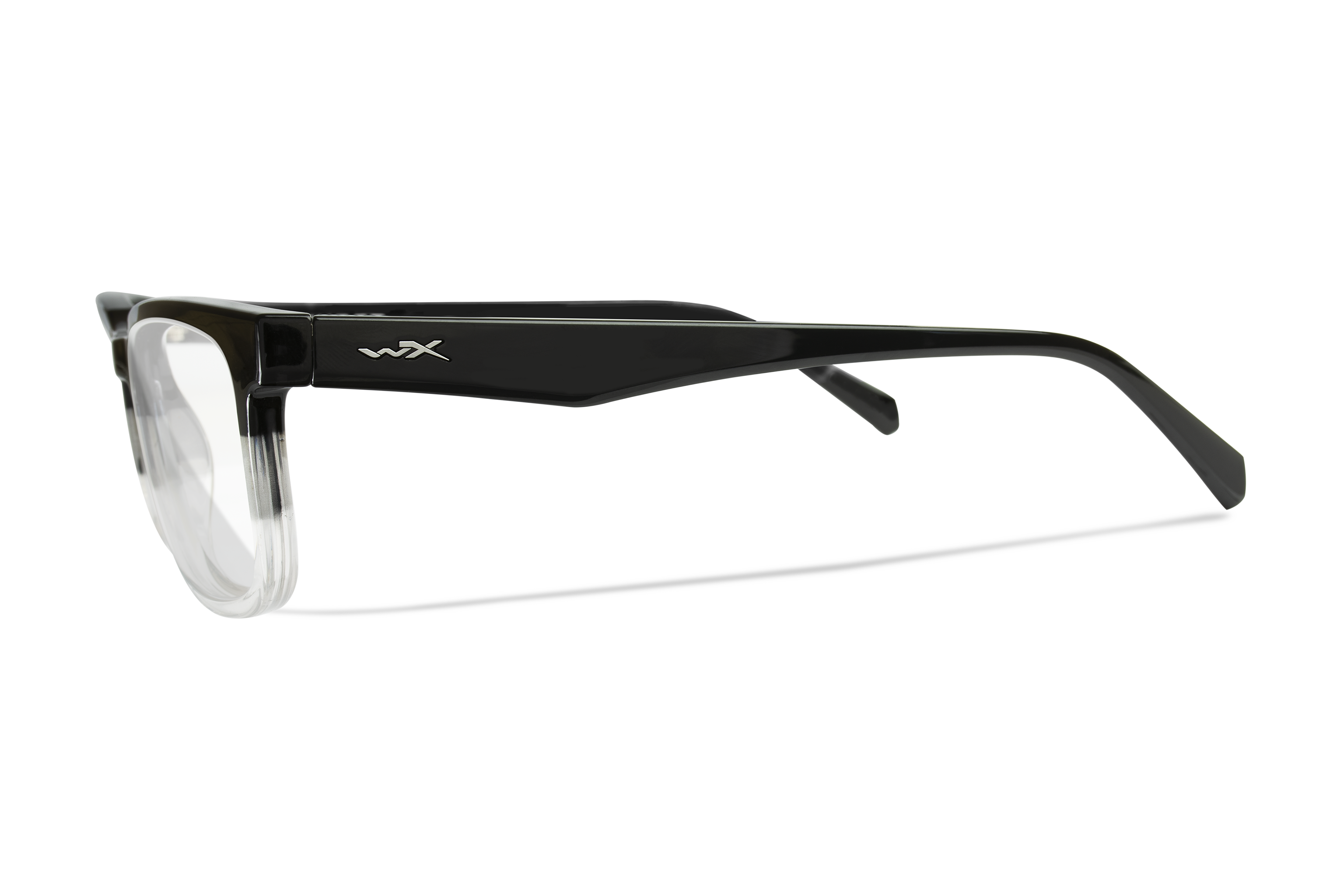 WX Judge Eyeglasses - Gloss Black to Fade Clear Frame | Wiley X