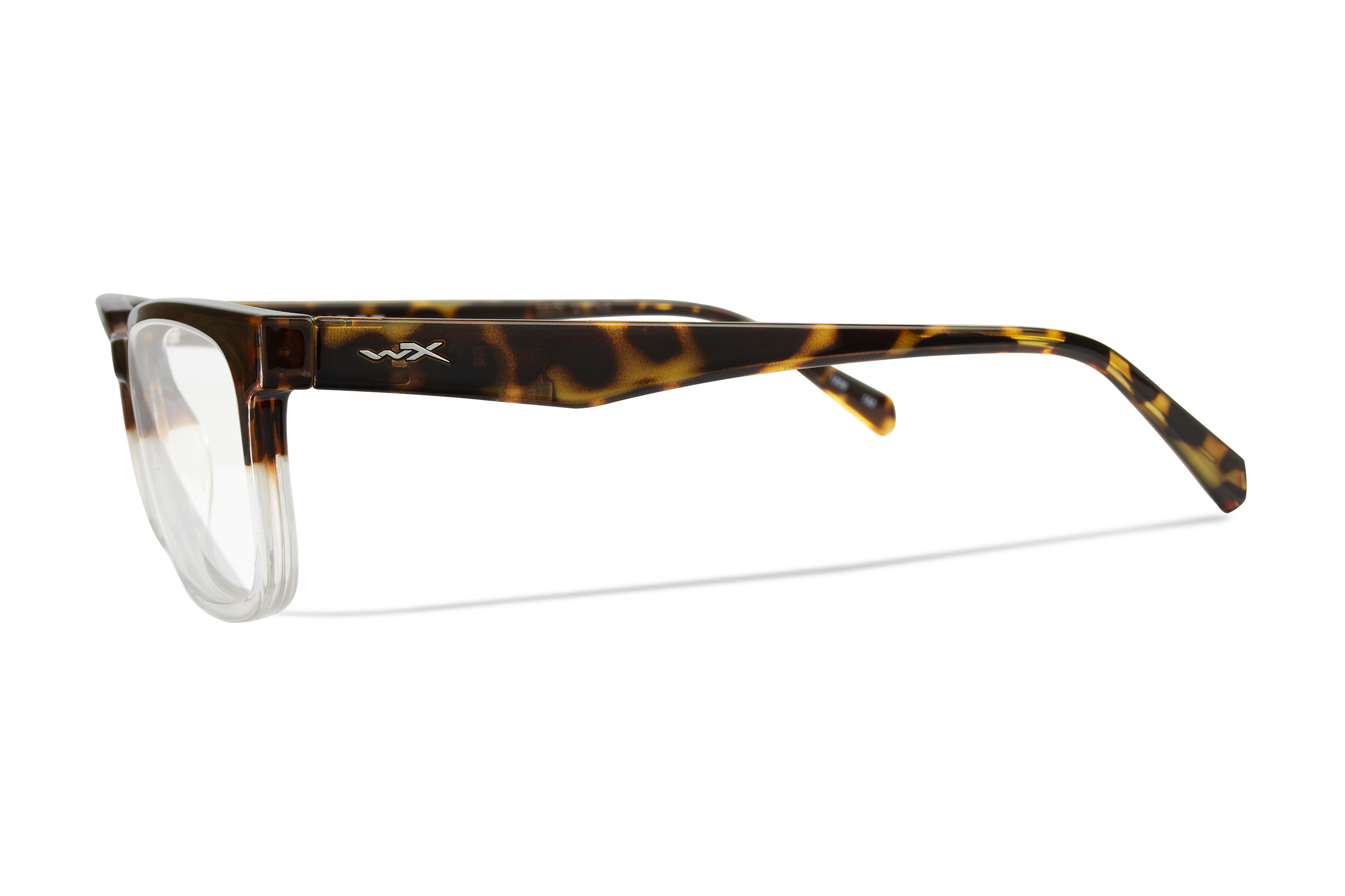 WX Judge Eyeglasses - Gloss Brown to Fade Clear Frame Brown Demi