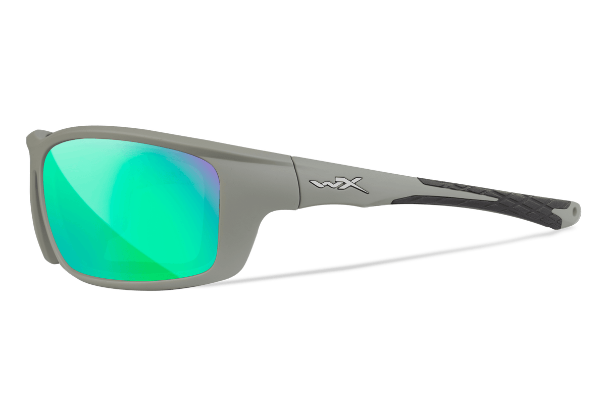 WILEYX GRID-CAPTIVATE-CCGRD07 Sunglasses Sun Glasses CCGRD07 MATTE Authentic New WX Grid Sunglasses - CAPTIVATE™ Polarized Green Mirror  main image 3