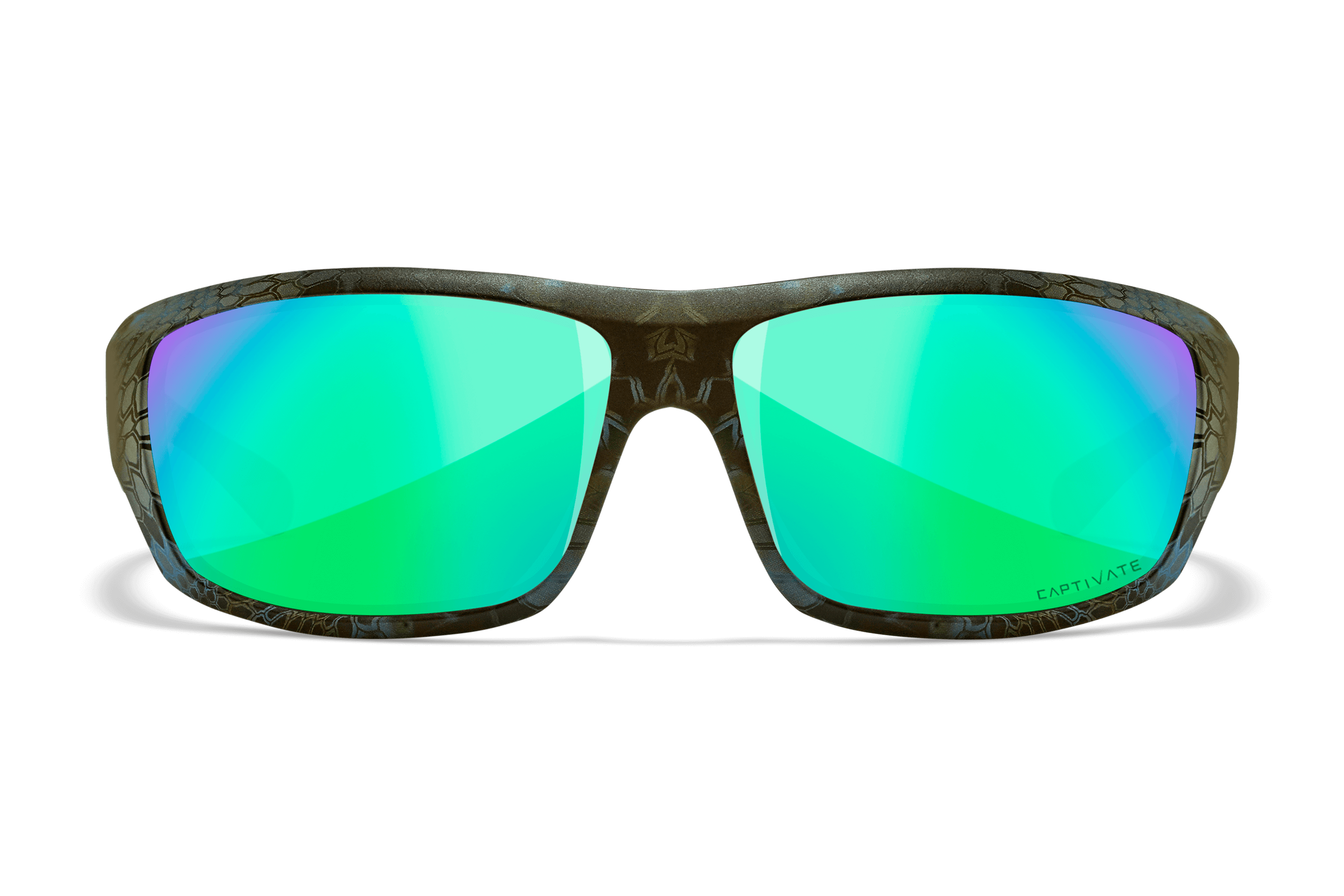 Kryptek® WX Omega Sunglasses - CAPTIVATE™ Polarized Green Mirror Kryptek® WX Omega Sunglasses - CAPTIVATE™ Polarized Green Mirror