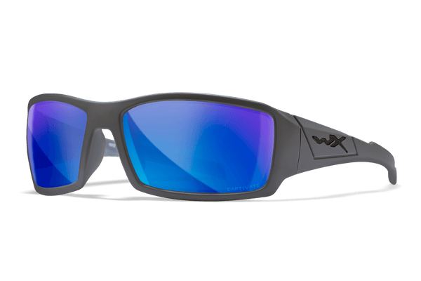 WX Twisted Sunglasses - CAPTIVATE™ Polarized Blue Mirror Lenses