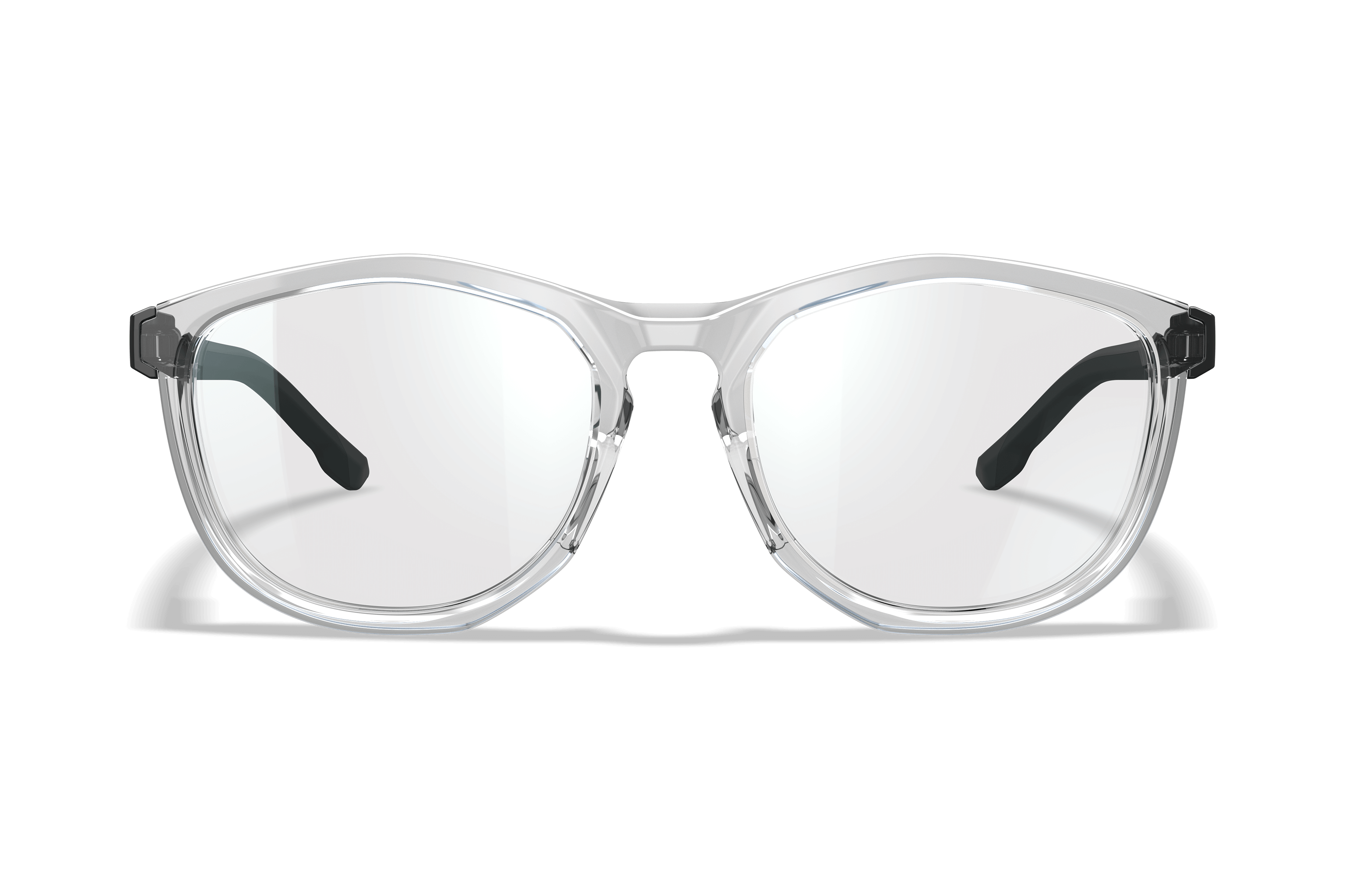 WX Bravo - Gloss Crystal Clear with Gloss Black Temples | Wiley X