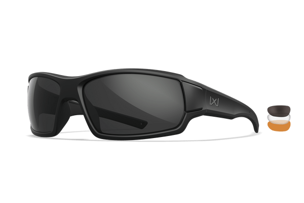 WX Breach 2.5 XL Sunglasses - Grey/Clear/Rust Lenses - Matte Black