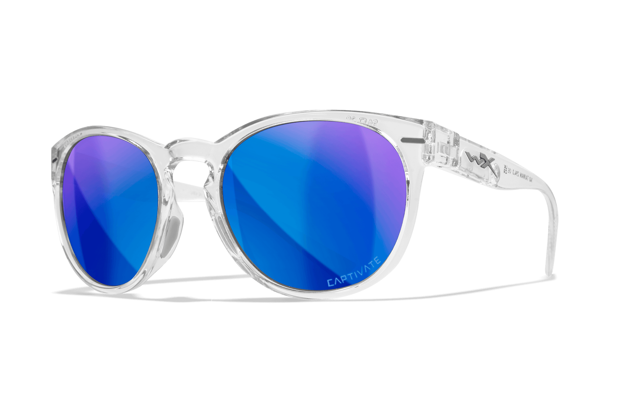 WX Covert Sunglasses - Captivate Polarized Blue Mirror Lenses WX Covert Sunglasses - Captivate Polarized Blue Mirror Lenses