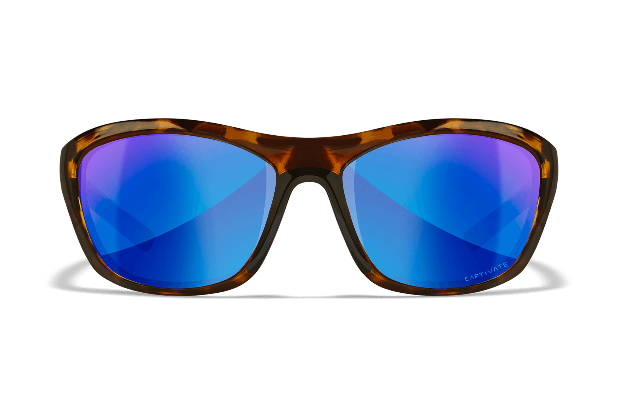 Wiley X Glory Sunglasses, Captivate Polarized Blue Mirror/Gloss Demi