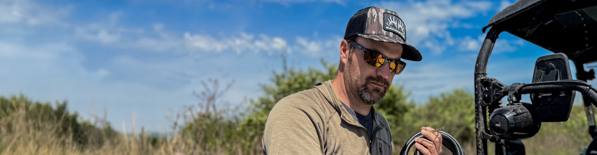 Man outdoors wearing the Wiley X WX Helix sunglasses