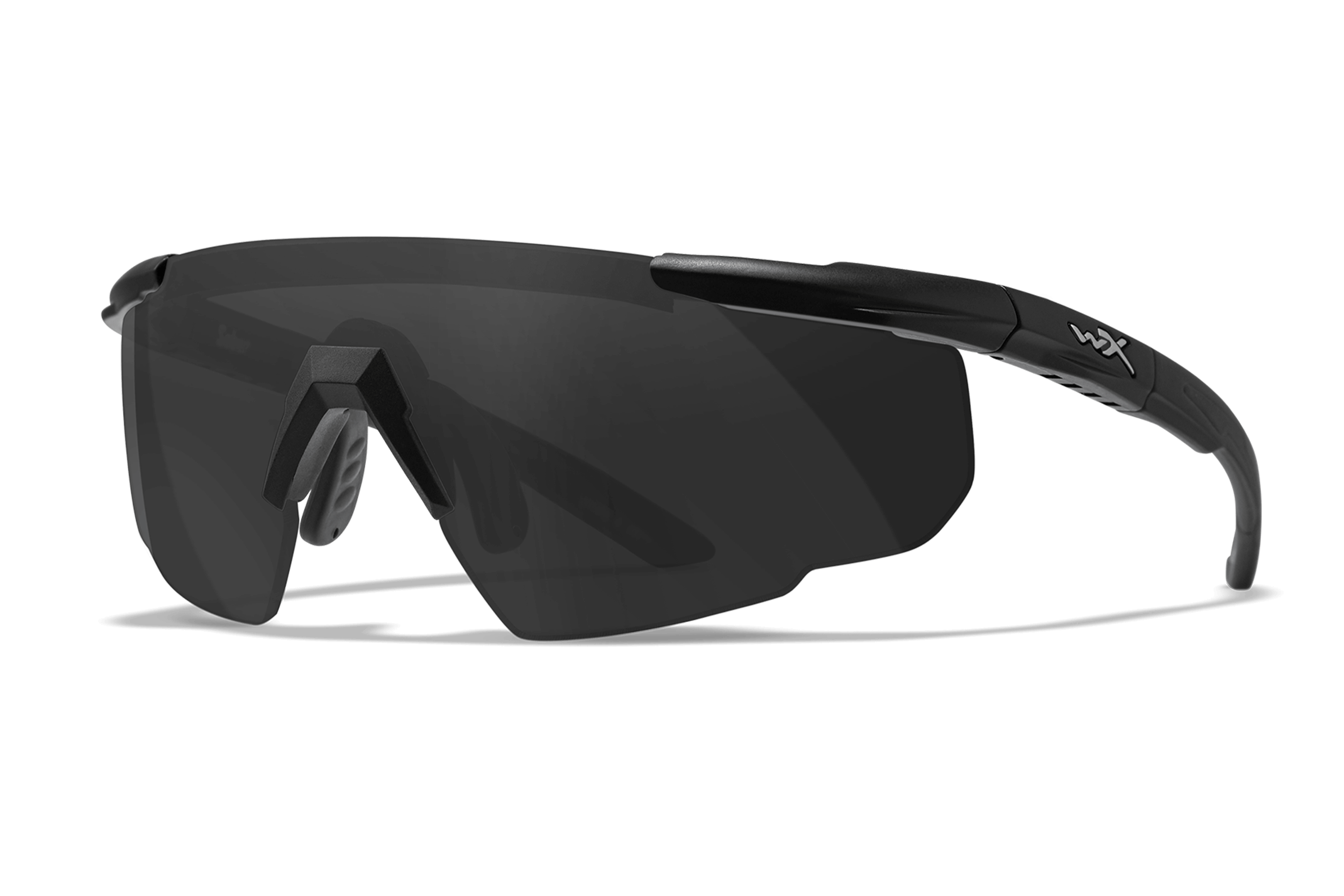 Wiley X Saber Advanced Shooting Glasses For Men - 2 Lens Set, Smoke Grey, UVA/UVB Protection
