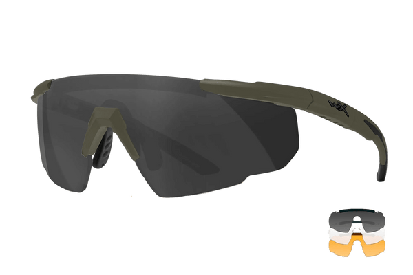 【新品未開封❗️】WILEY X SABER ADVANCED ゴーグル自衛隊仕様 Saber Advanced - OD Green Frame Smoke Grey Lenses | Wiley X