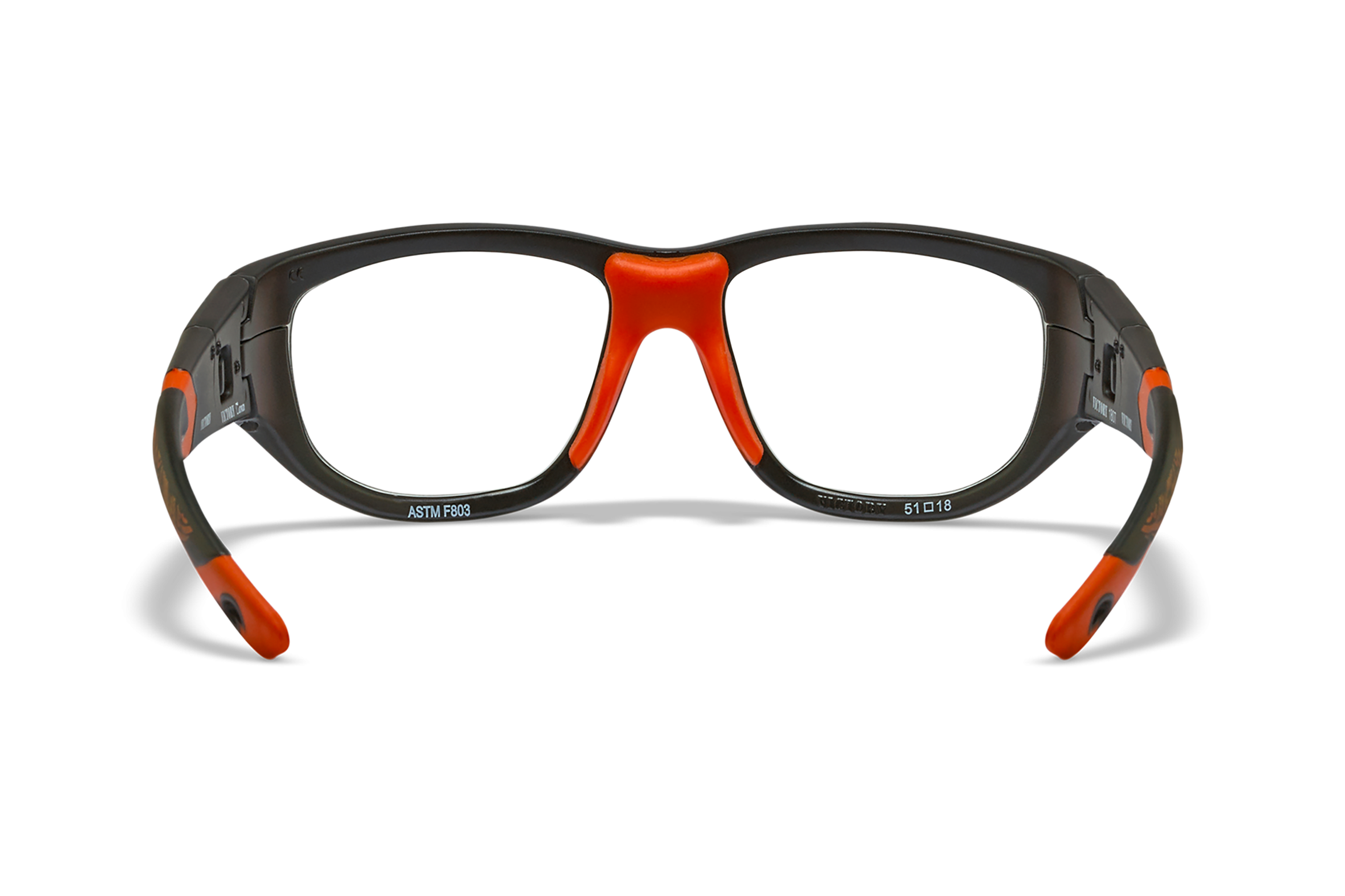 WX Victory Eyeglasses - Matte Black Frame Sonic Orange | Wiley X
