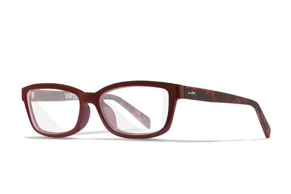 ウィクロス ウリス ??? WX02-??? WX Virtue Eyeglasses - Gloss Ruby Red Demi Frame | Wiley X