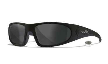 WX Romer Sunglasses Matte Black Frames with Clear and Smoke Grey Lenses