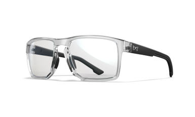 WX Founder Gloss Crystal Clear Polished Black Frame and Clear Lenses