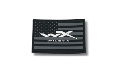 PVC American Flag Patch Grey and Black