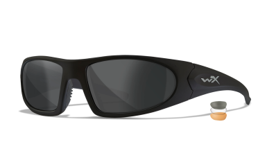 WX Romer 3 Matte Black Frames Sunglasses with Clear, Smoke Grey, Light Rust Interchangeable Lenses