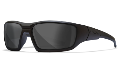 WX Censor Matte Black Frames with Polarized Smoke Grey Lenses Front