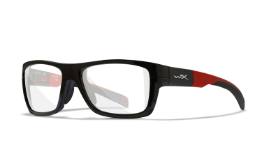 WX Crush, Front Left Side, Gloss Black and Red
