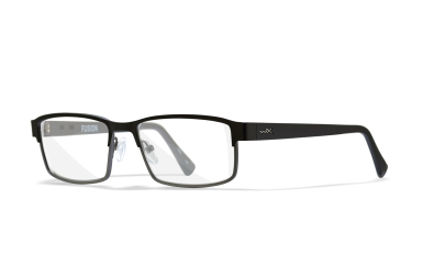 WX Fusion Matte Black with Gunmetal Temples Eyeglasses