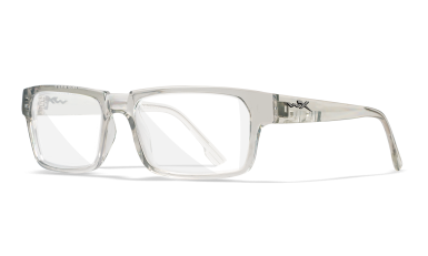 WX Profile Eyeglasses Crystal Light Grey Frame Front
