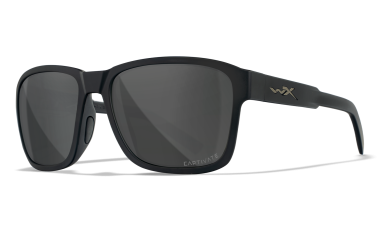 WX Trek Matte Black Frames with CAPTIVATE™ Polarized Grey Lenses Front
